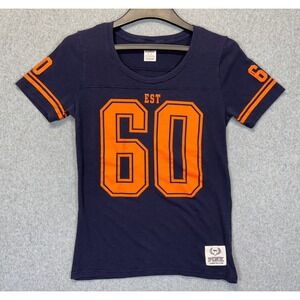 PINK Victoria's Secret Denver Broncos NFL T-Shirt Navy Blue Orange Medium